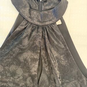 Wayf Charcoal Floral Mini Dress